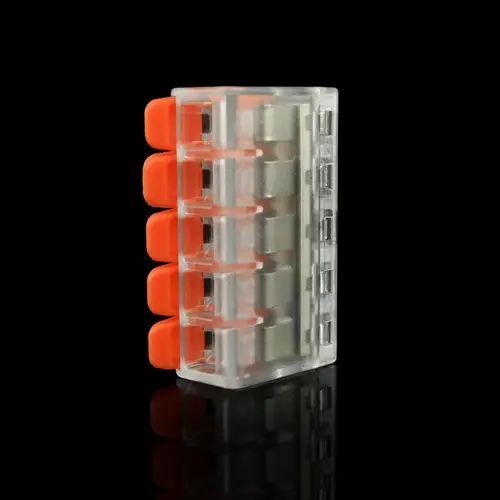 Клемма быстрого монтажа WT-465 5 входов 32А 400В 0.14-4mm2 (📌 01720s |20316 Б1Я45) фото