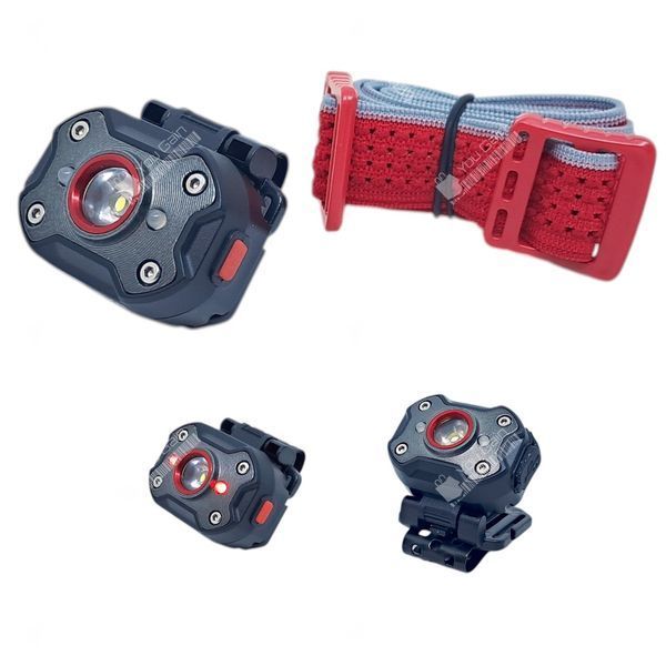 Компактный налобный фонарь RABLEX RB988 800Lm TG3 5W IPX5Type-C, зажим, красный свет (📌 02301s | Б2Я64) фото