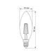 LED лампа TITANUM Filament C37 4W E14 2200K бронза