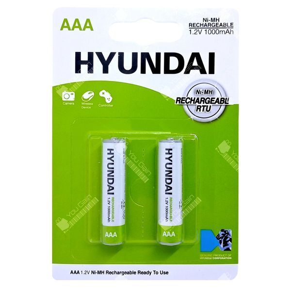 Акумулятор HYUNDAI NiMH 1000 mAh AAA HR03 (пакування 2 шт)