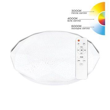 Светильник светодиодный Biom SMART SML-R44-55-RGB 3000-6000K 55Вт с пультом д/у (📌 00-00023953-BIOM[3031]) фото