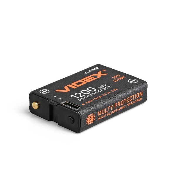 Аккумулятор Videx Li-ion VLF-B12 (защита, зарядка через Type-C) 1200mAh 1шт BLISTER (📌 02142 | Б2Я79) фото
