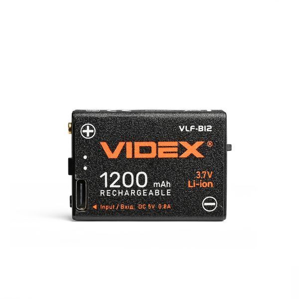 Аккумулятор Videx Li-ion VLF-B12 (защита, зарядка через Type-C) 1200mAh 1шт BLISTER (📌 02142 | Б2Я79) фото